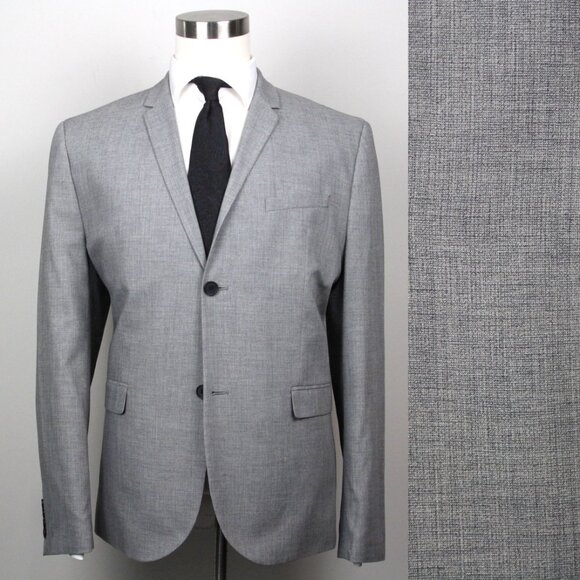 H&M Mens Skinny-Fit Blazer Sport Coat‎ 46R 2-Bttn Casual Jacket E081290 - Picture 1 of 16